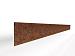 Kantopsluiting Single 3000x165 Cortenstaal met omgezette rand en licht glooiend