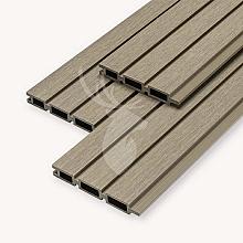 Velufence Composiet Rabatdeel Triple Light Grey 180x15x2,1