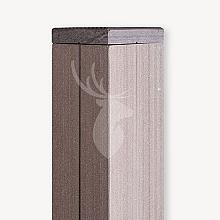 Velufence Composiet paal Wenge Brown 9x9 cm 300cm
