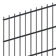 Dubbelstaafmat Antraciet 203x250 maaswijdte 5x20 cm Staafdikte 6/5/6 mm