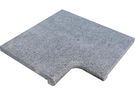 Zwembadrand hoekstuk gebrand geborsteld met ronde neus 50/35X50/35X5/3
